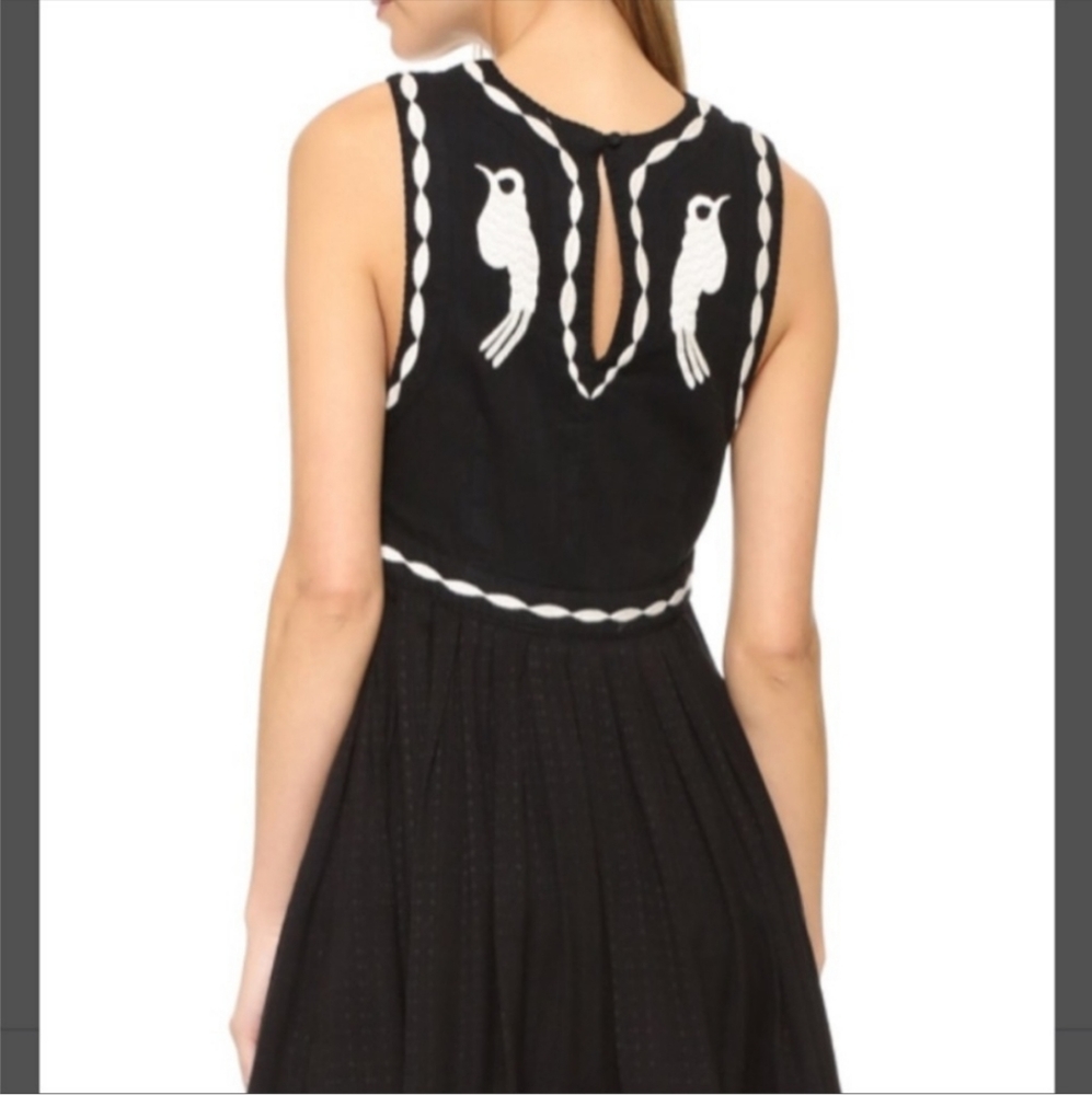 Free People Birds Of A Feather Embroidered Mini Dress / 4 - Picture 3 of 7